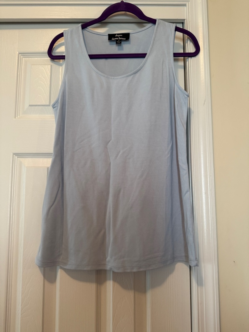 Dennis Basso Blue Scoop Neck Tank Size S NWOT